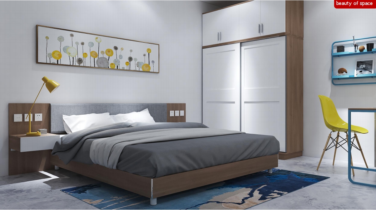 簡(jiǎn)約/實(shí)木床-2